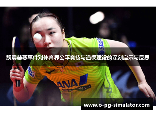 魏震禁赛事件对体育界公平竞技与道德建设的深刻启示与反思